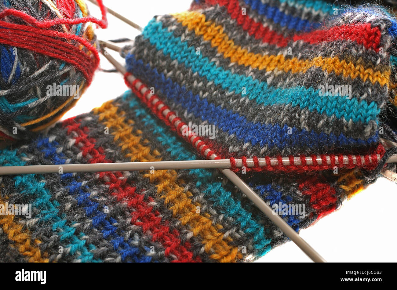 Medias selbstgetrickte Foto de stock