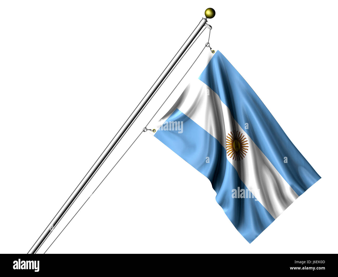 América argentina aislada mástil de bandera argentina bandera argentina  color aislado Fotografía de stock - Alamy