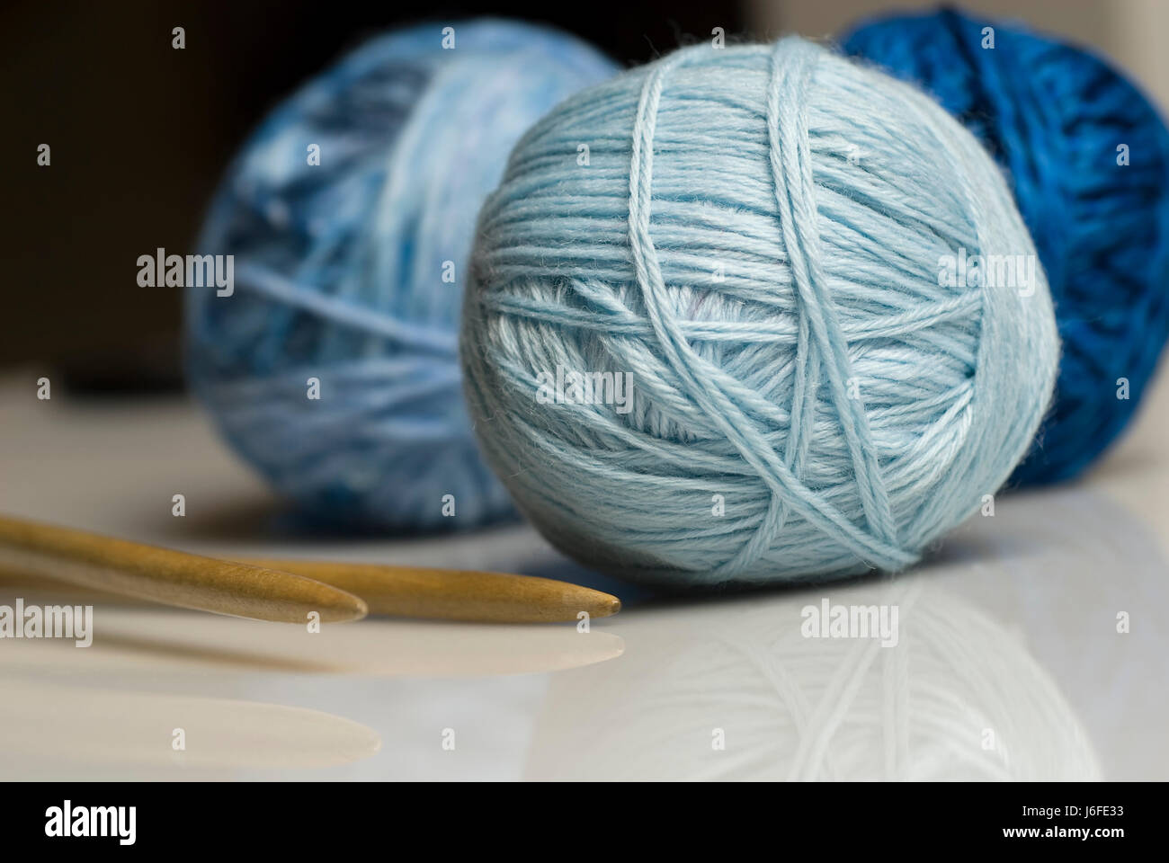 Bola de artesanías de lana de lana de lana de lana de tejer hobby tejer artesanía de bola Foto de stock