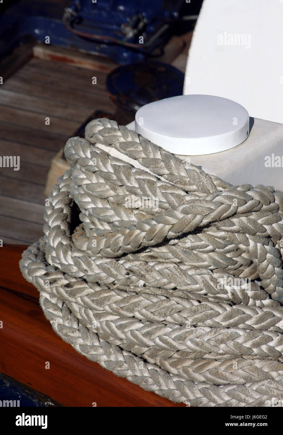 Correa de rocío navegación clew cuerda remo barco velero barcos de vela Foto de stock