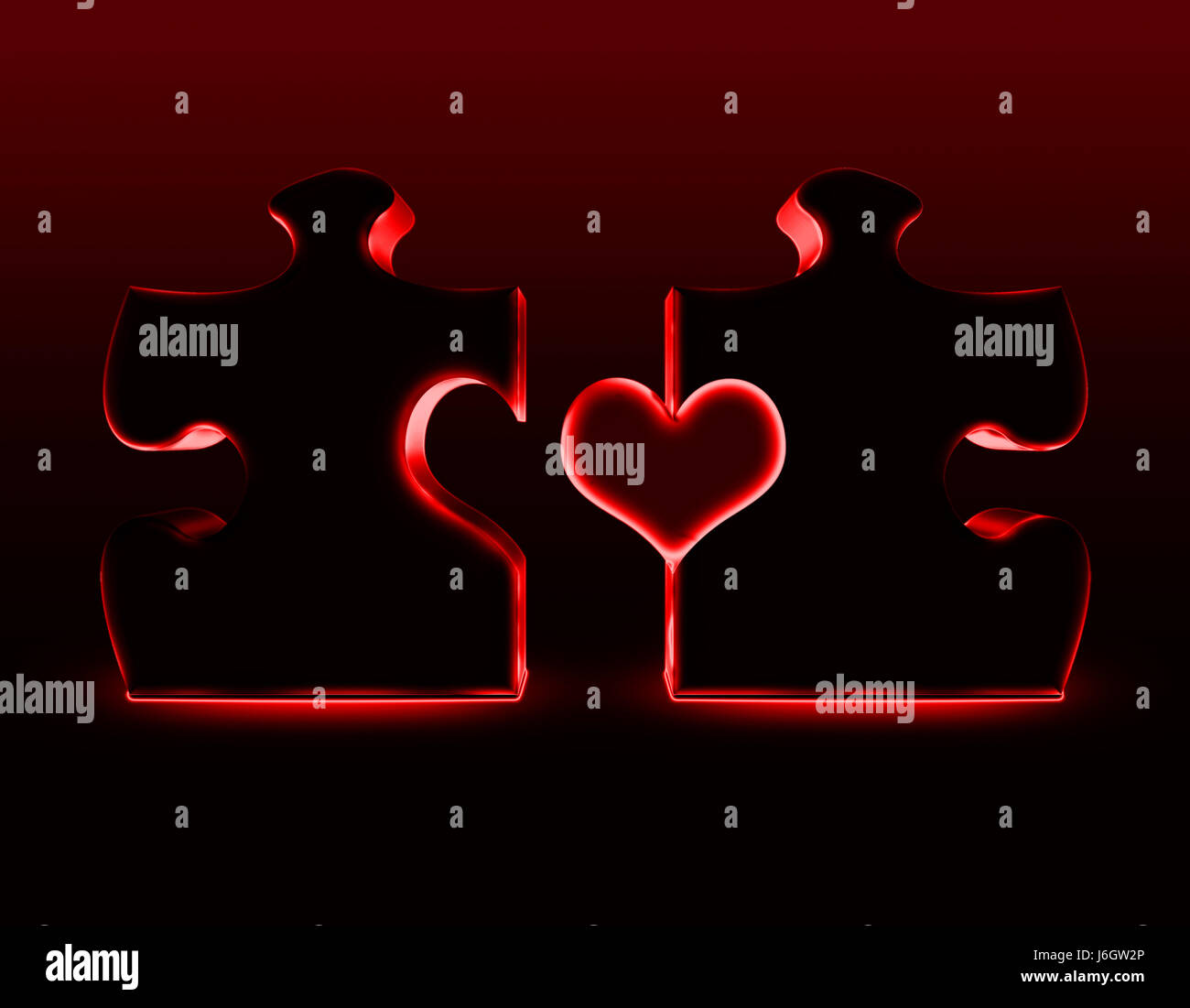 Valentin jigsaw puzzle rompecabezas de amor en amor se enamoró de corazón  la amistad Fotografía de stock - Alamy