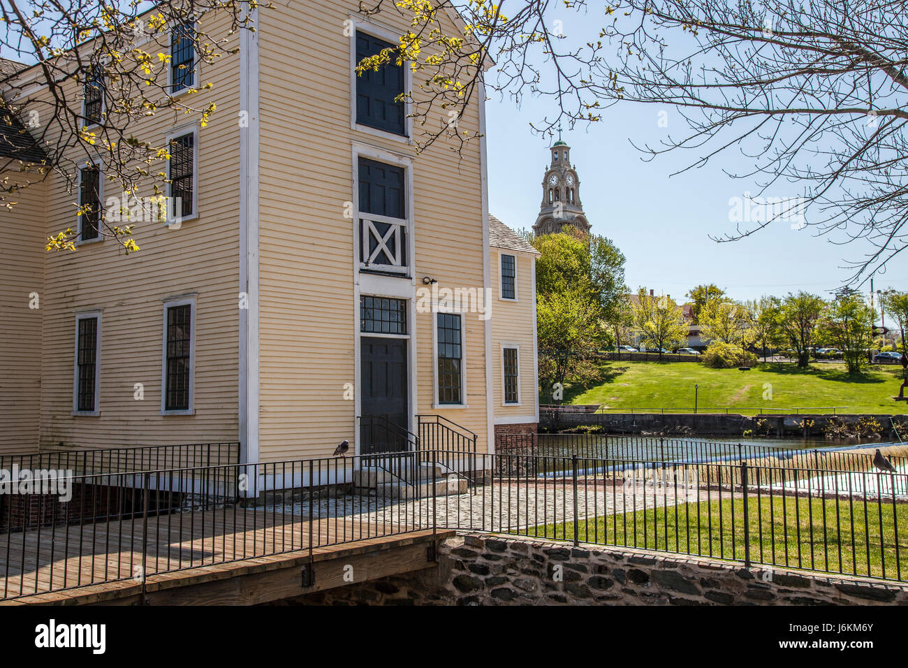 La Slater Mill en Pawtucket, RI - La cuna de la revolución industrial americana Foto de stock