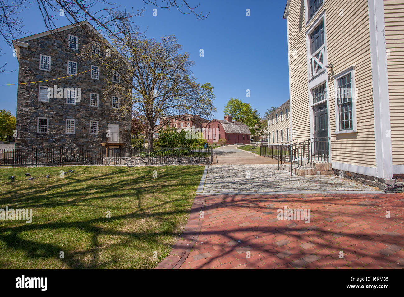 La Slater Mill en Pawtucket, RI - La cuna de la revolución industrial americana Foto de stock