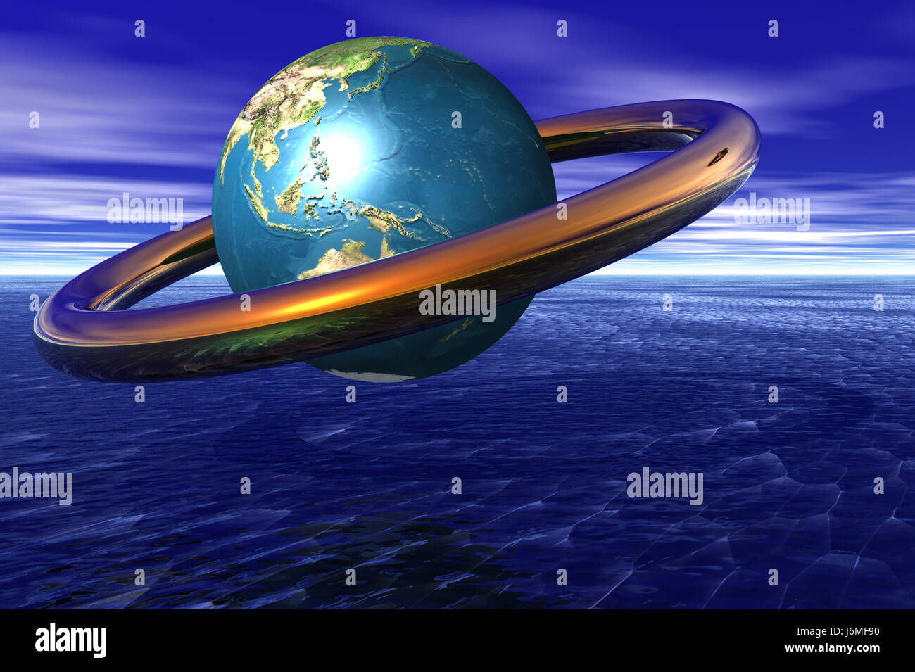 Círculo planeta planeta tierra la rotación de la tierra mundial símbolo pictograma Foto de stock