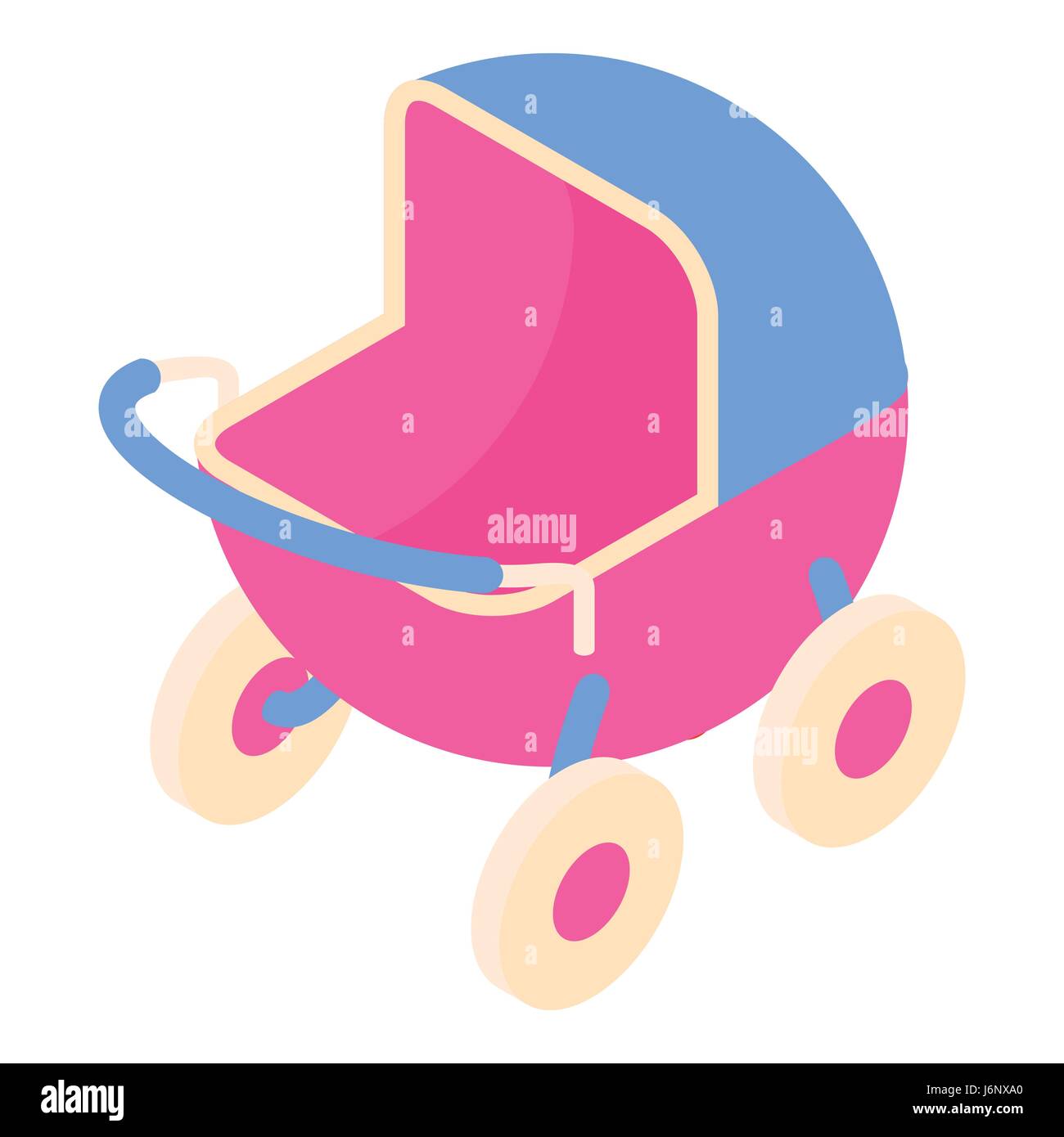 Cochecito De Bebé De Dibujos Animados, Cartoon, Pink Cochecito De Bebé De Dibujos Animados, Cartoon, Pink
