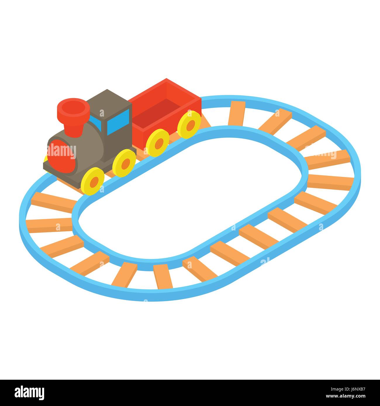 Ilustración de vector de tren de juguete de dibujos animados