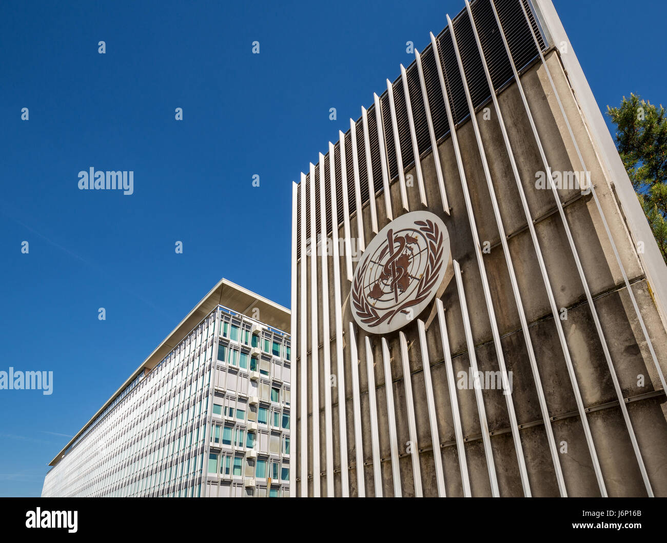 Organización Mundial de la salud, la sede de la OMS, Ginebra, Suiza. Foto de stock