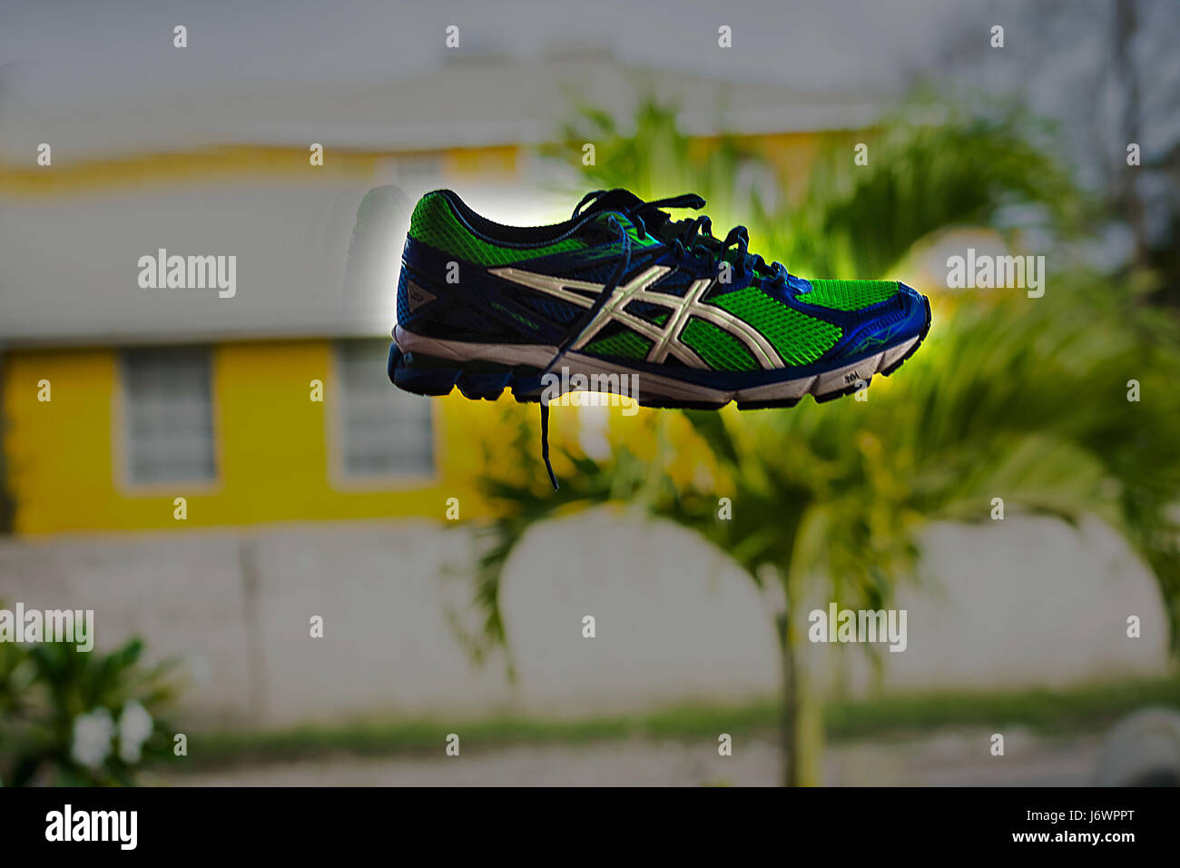 tienda fluir Para buscar refugio Green asics shoes fotografías e imágenes de alta resolución - Alamy