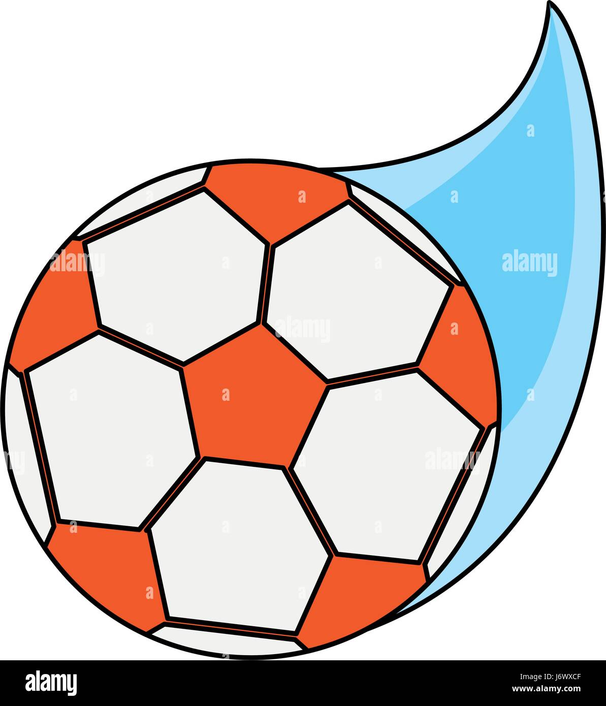 Imagen a color con velocidad de la pelota de fútbol de dibujos animados  Imagen Vector de stock - Alamy