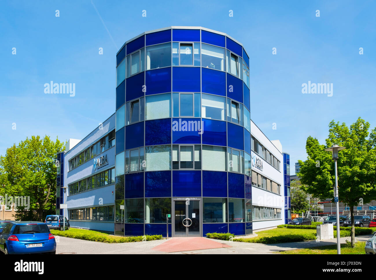 Edificio Azba en Adlershof Parque de Ciencia y Tecnología Parque en Berlín, Alemania Foto de stock