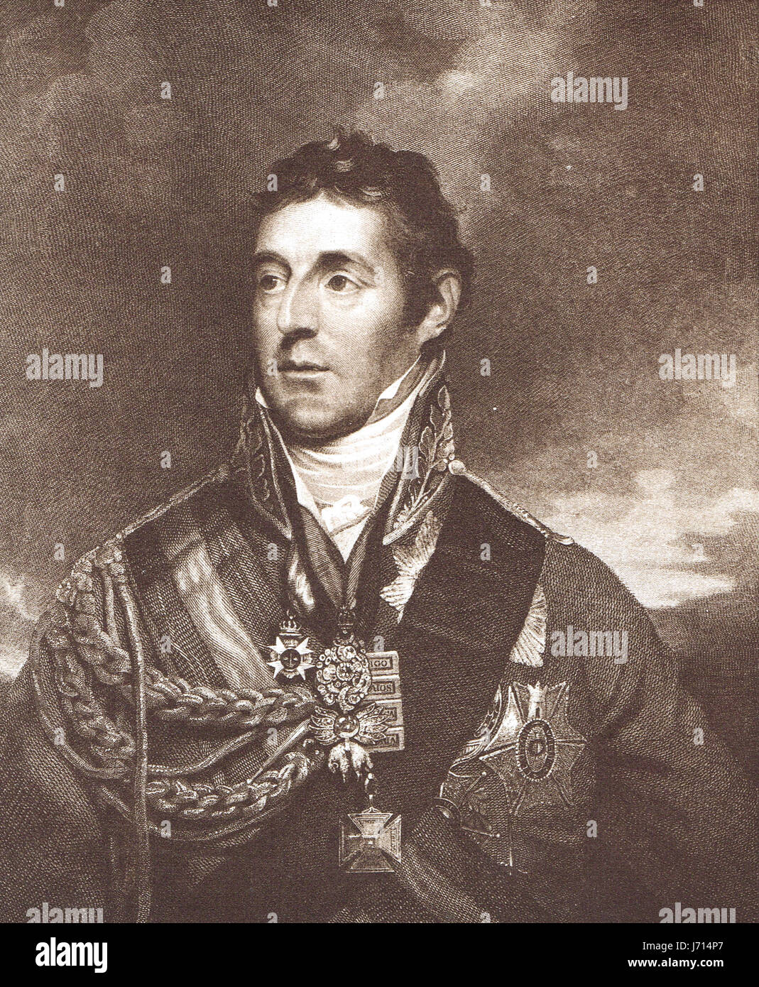 Arthur Wellesley, primer duque de Wellington, el Duque de hierro Foto de stock