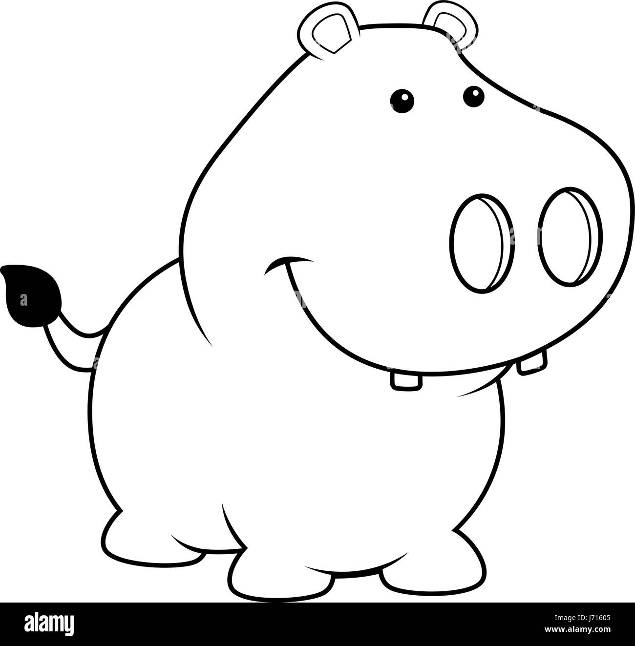 Dibujos animados de hipopótamos Imágenes de stock en blanco y negro -  Página 2 - Alamy