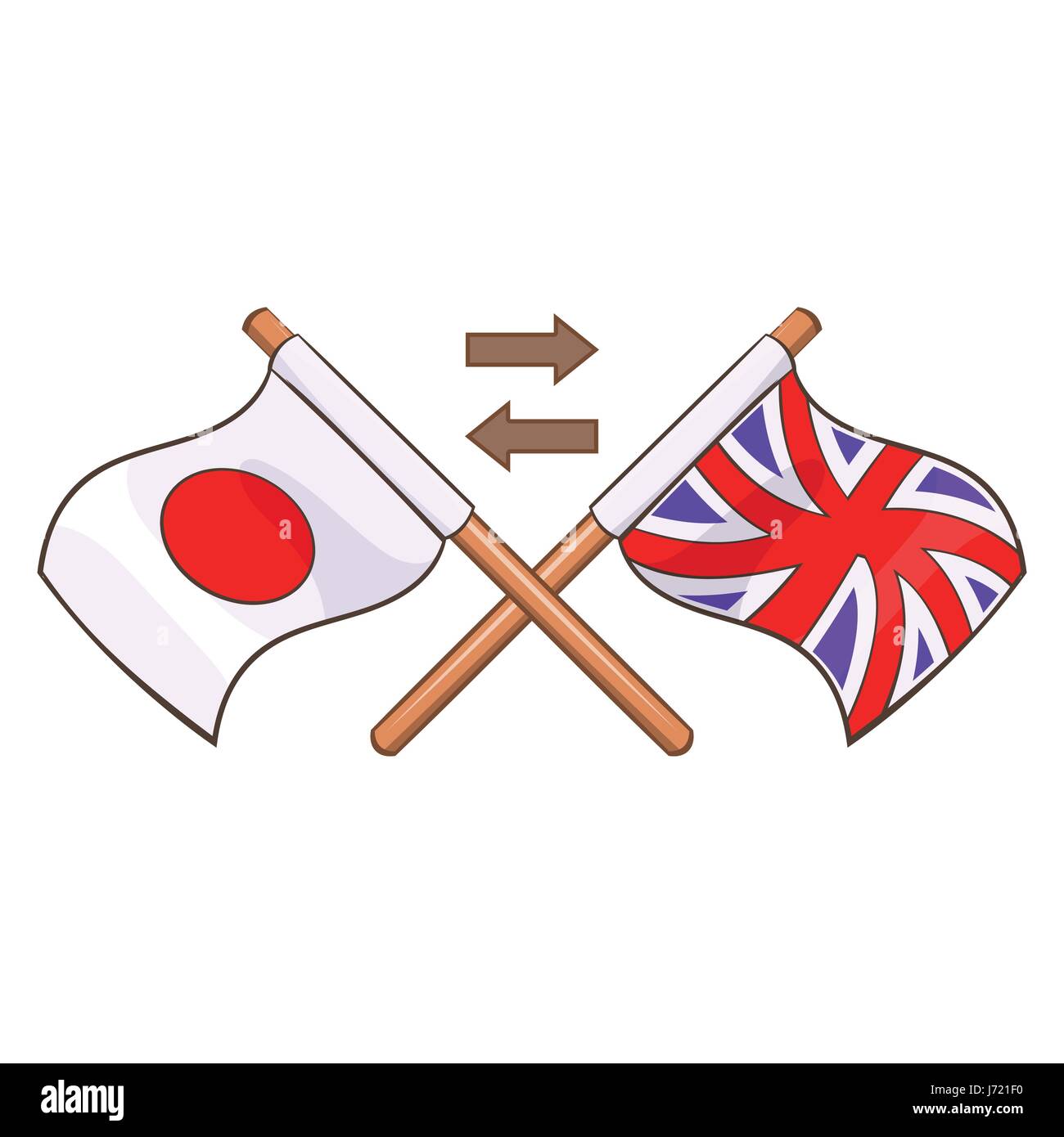 Traducción al inglés, el icono de estilo de dibujos animados Imagen