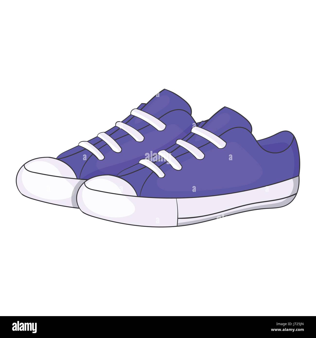 en casa tirar a la basura Virgen Womens púrpura sneakers icono, estilo de dibujos animados Imagen Vector de  stock - Alamy