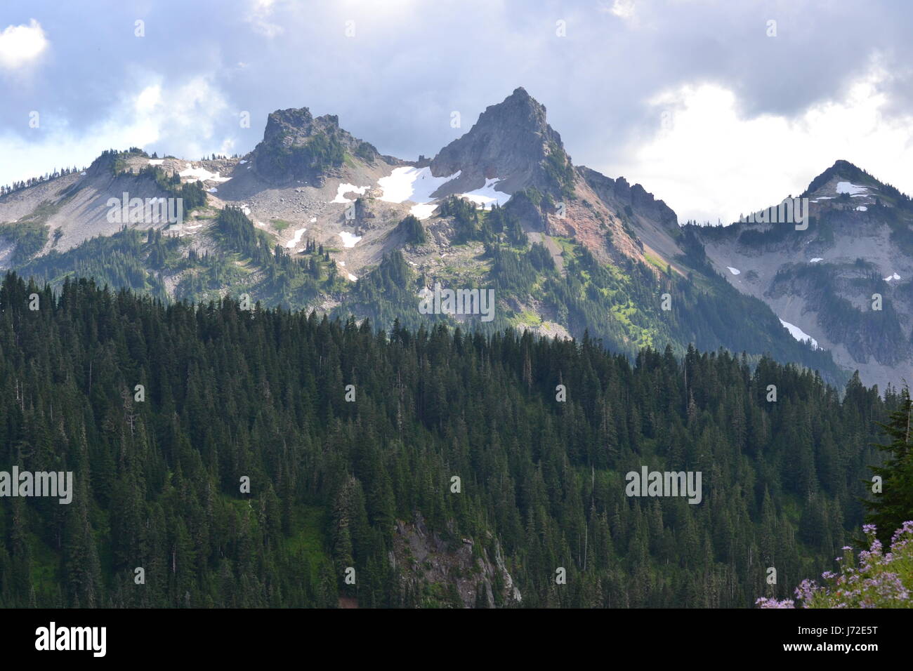 Escarpadas montañas Cascade Foto de stock