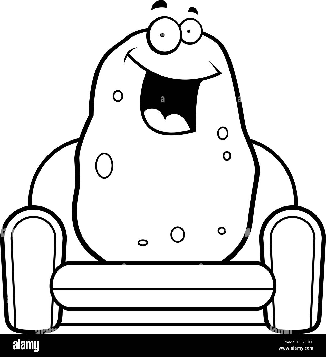 Una ilustración de una historieta de Couch Potato Imagen Vector de stock Alamy