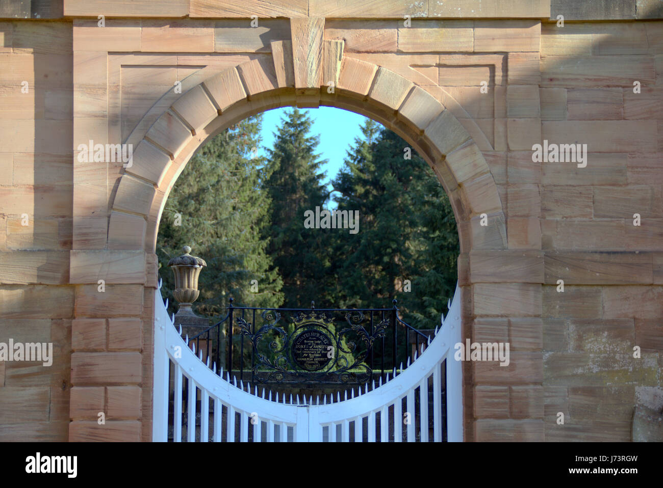 Chatelherault Country Park Lodge de caza Foto de stock