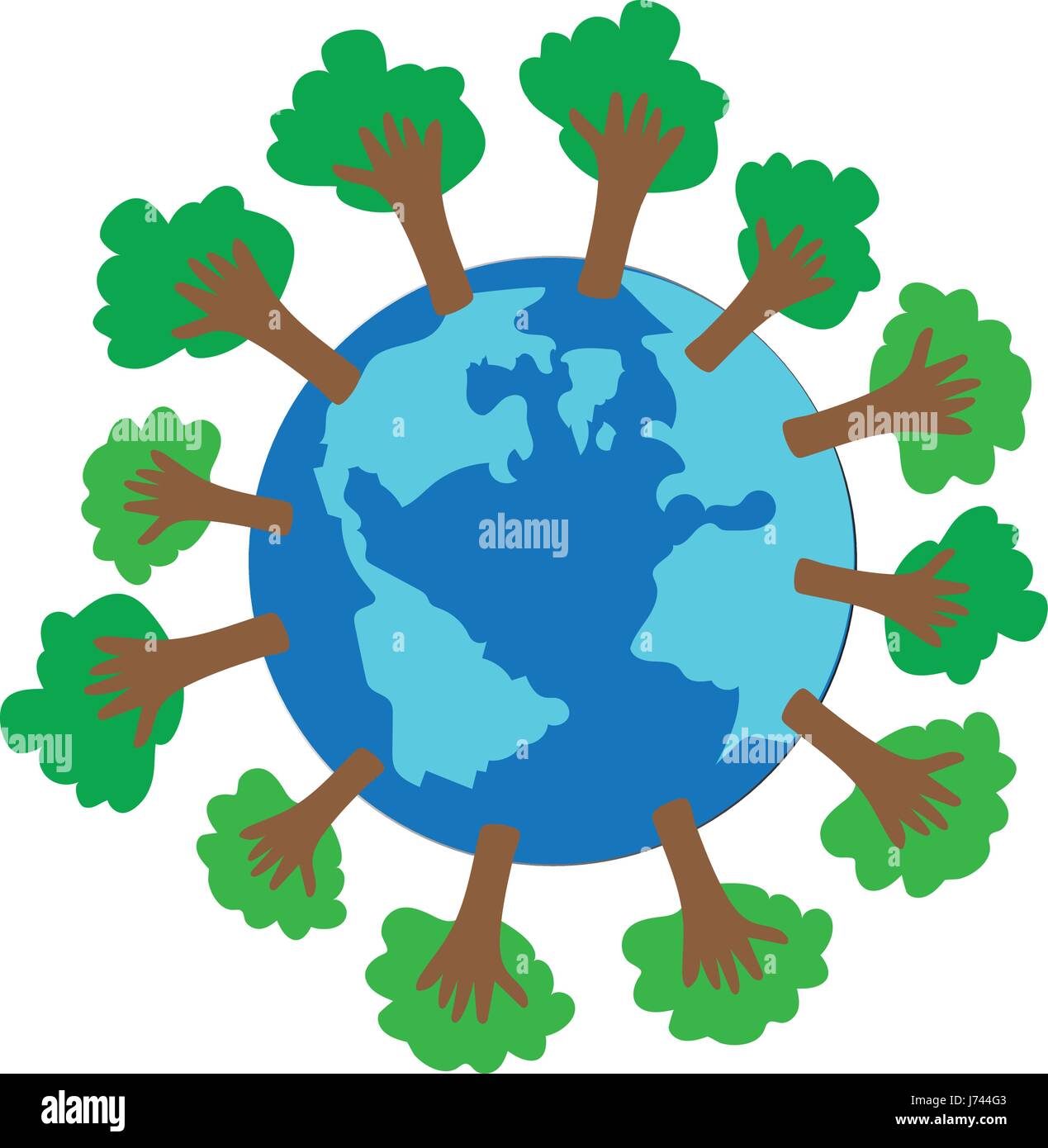 Reducir el calentamiento global. Ilustración vectorial Imagen Vector de  stock - Alamy