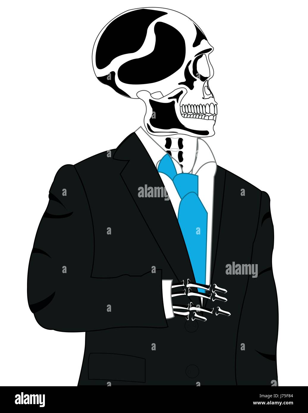 El esqueleto en traje Imagen Vector de stock - Alamy