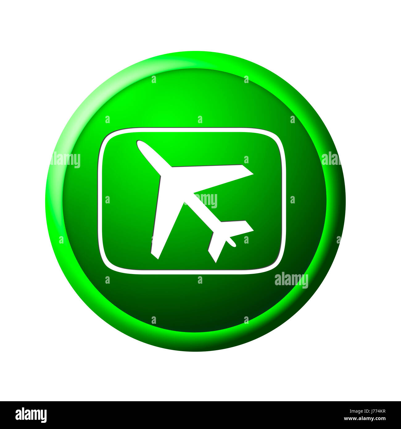 Botón de ala del tráfico aéreo de aviación la prohibición de volar aviones avión avión Foto de stock