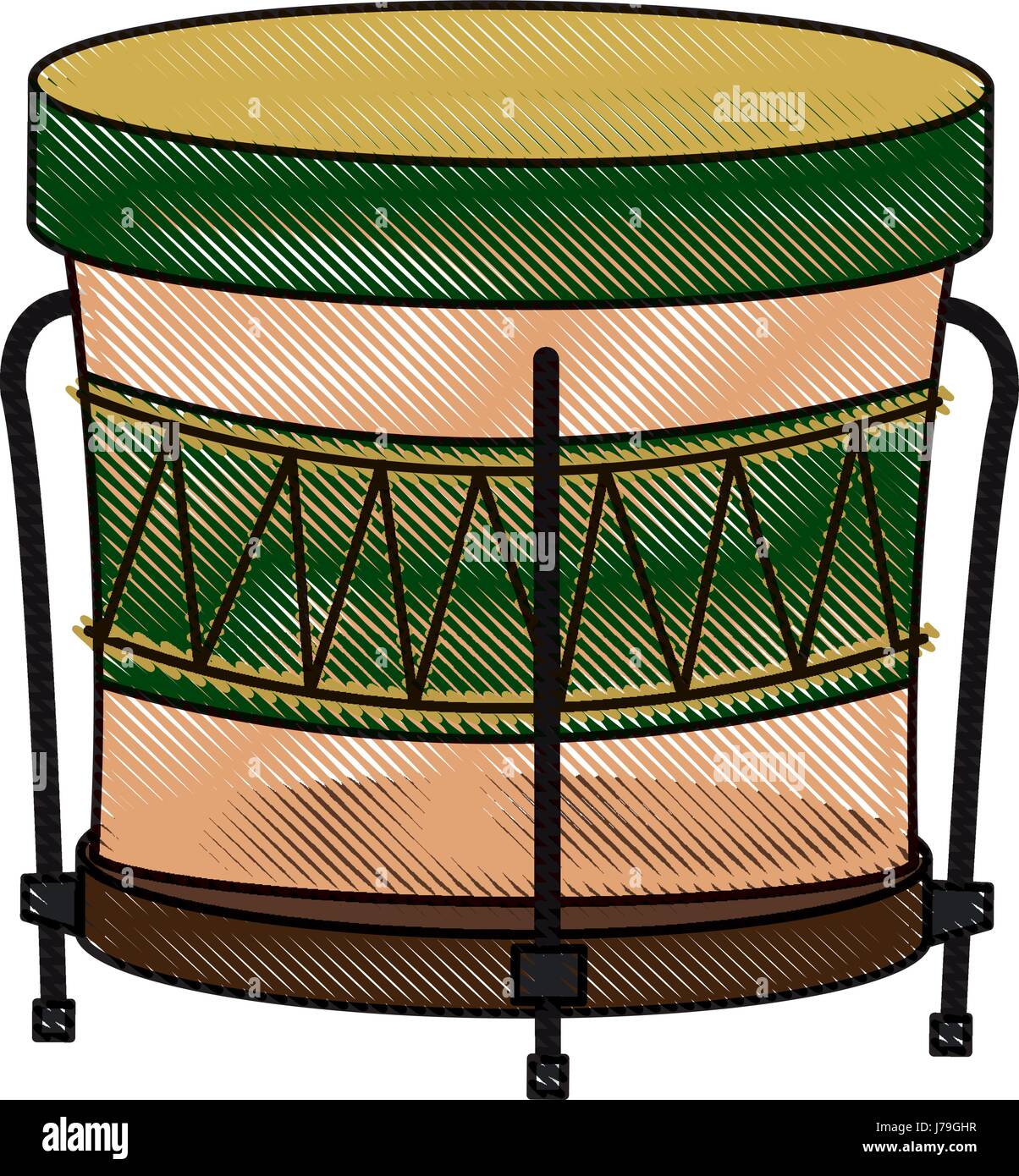 Batucada samba brasileña drum instrumentos musicales Imagen Vector de stock  - Alamy