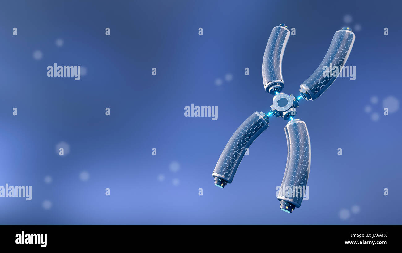 Cromosoma, técnicas 3D rendering Foto de stock