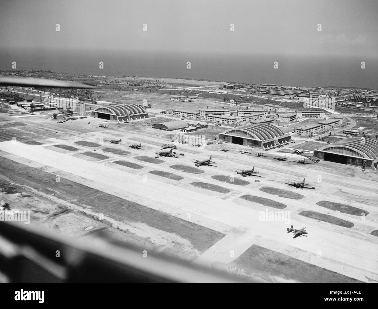 Base militar del ejército de los Estados Unidos el mando de transporte aéreo, circa 1943. Foto de stock