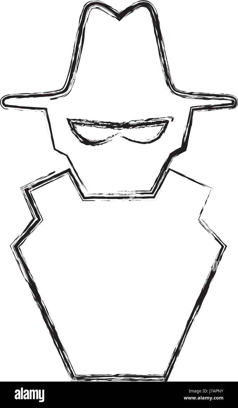 Hacker símbolo de dibujos animados Imagen Vector de stock - Alamy