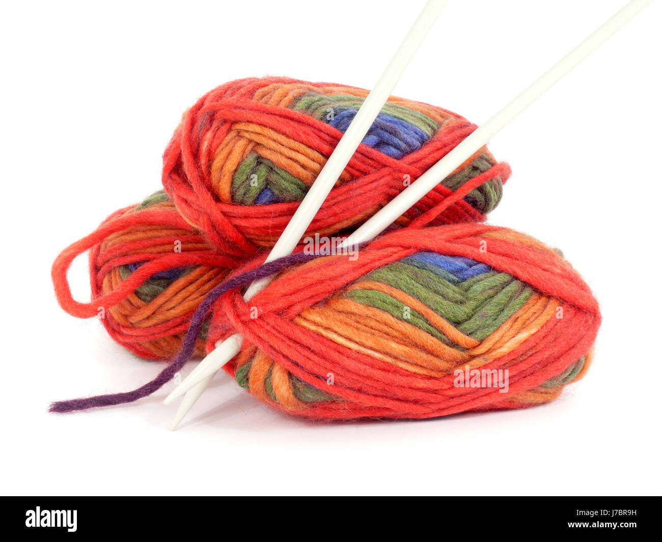 Bola de fieltro artesanal de lana de lana tejer lana coloridos colores opcionales Foto de stock