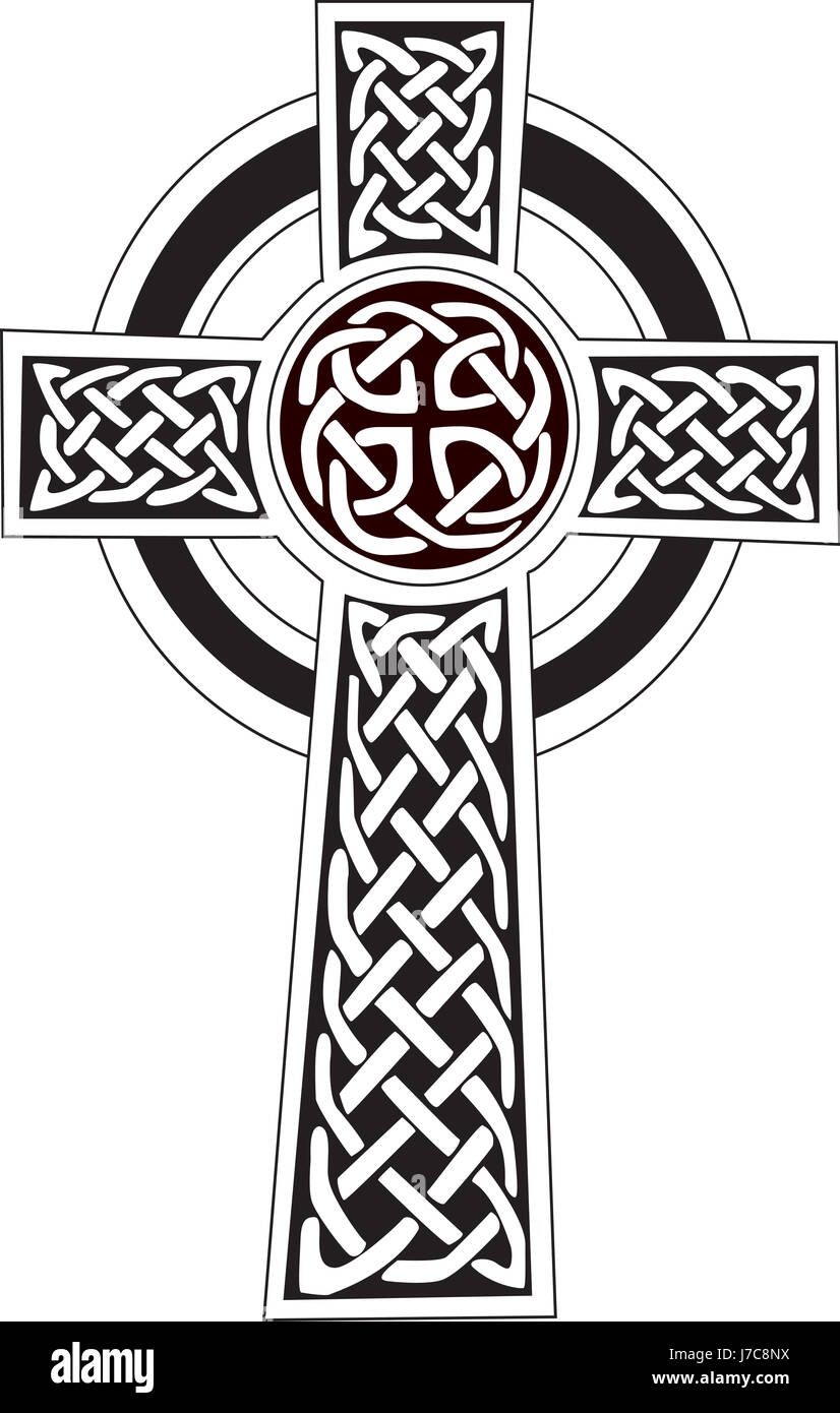 Irlanda cruz celta cristiana celta tatuajes tatoo pictograma pictograma símbolo Fotografía de stock - Alamy