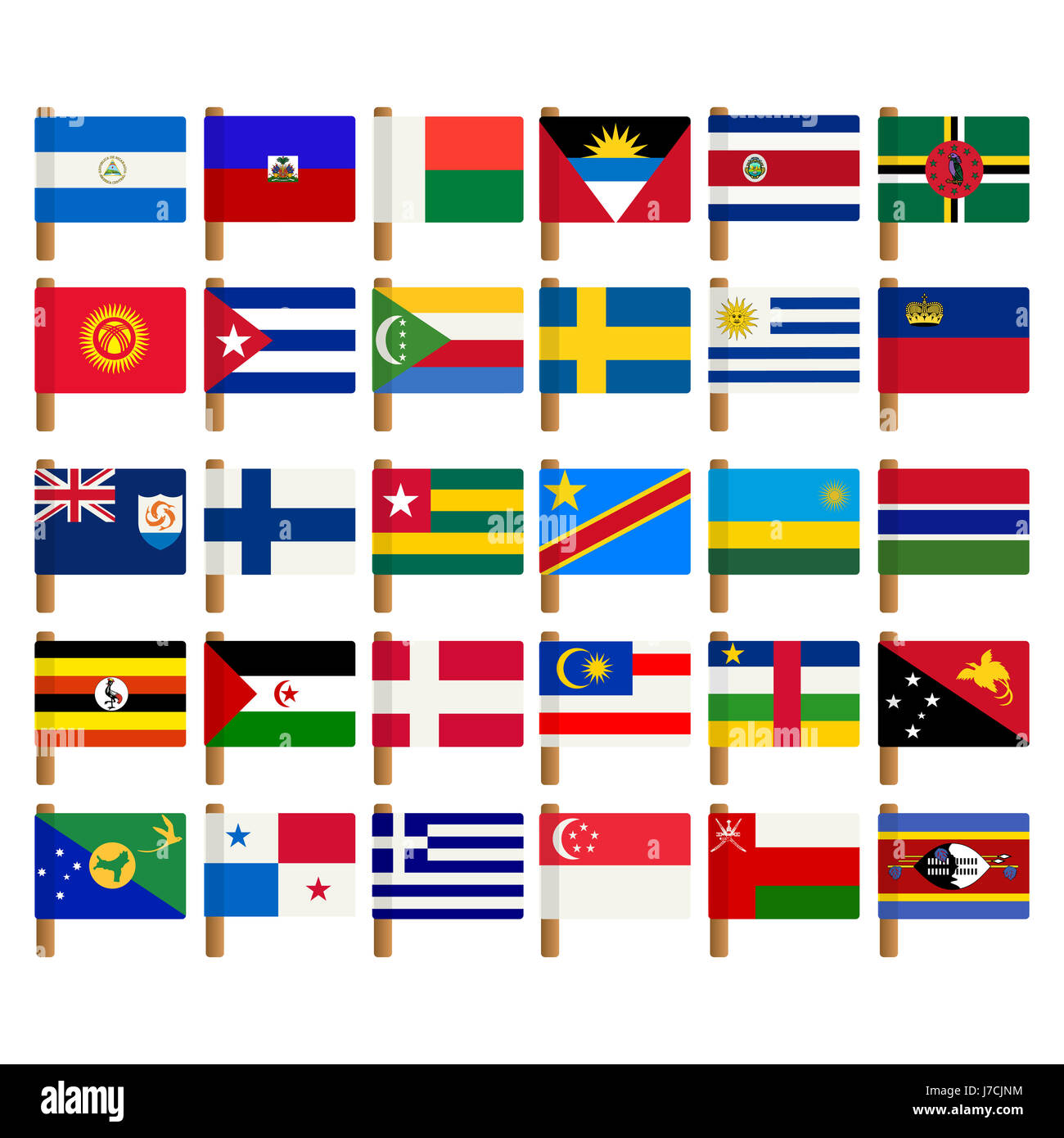 Ilustración gráfica la bandera nacional del país abstracta colección icono original Foto de stock