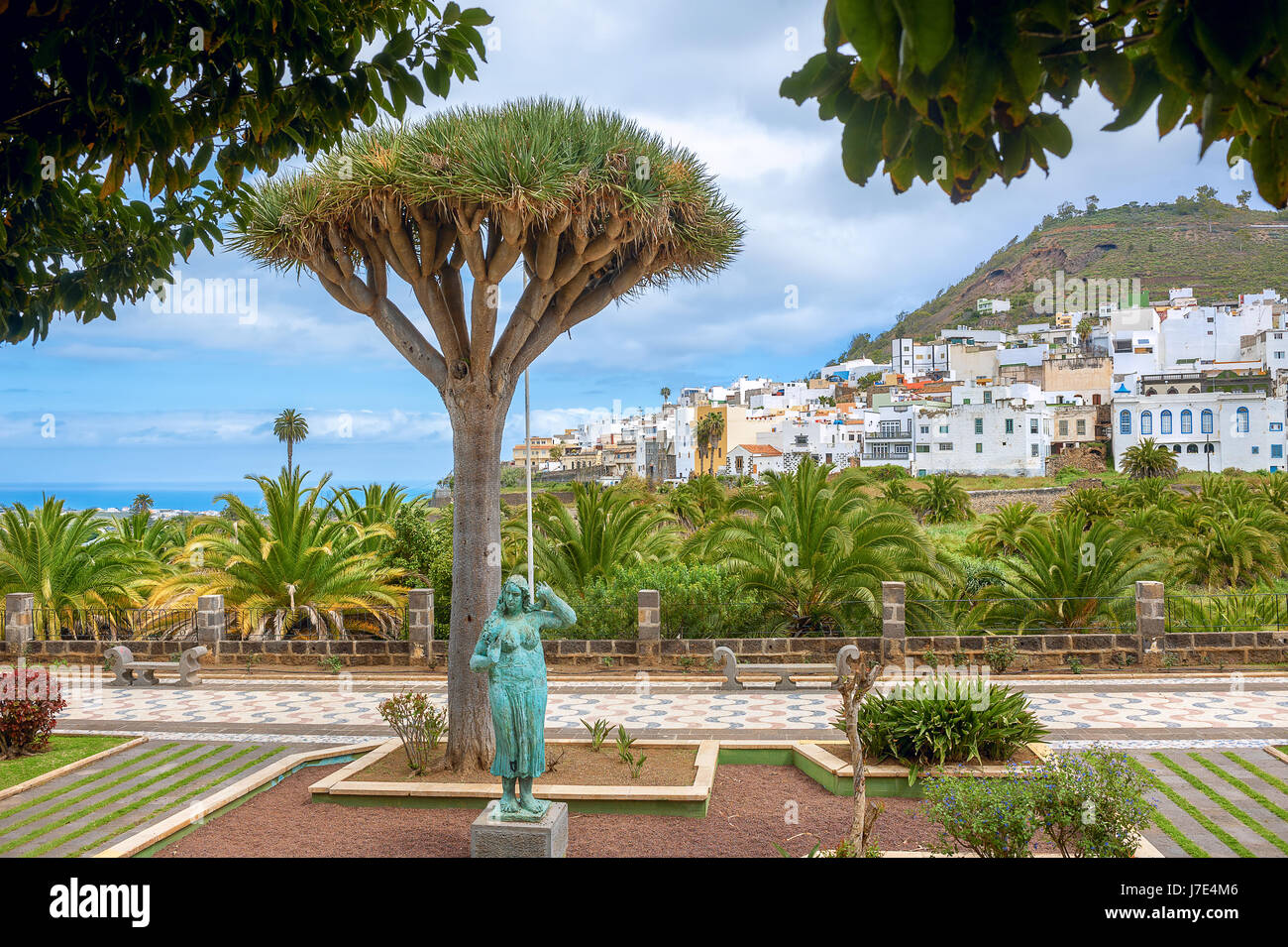 Vista del barrio residencial de palm park en Las Palmas. Gran Canaria, España Foto de stock