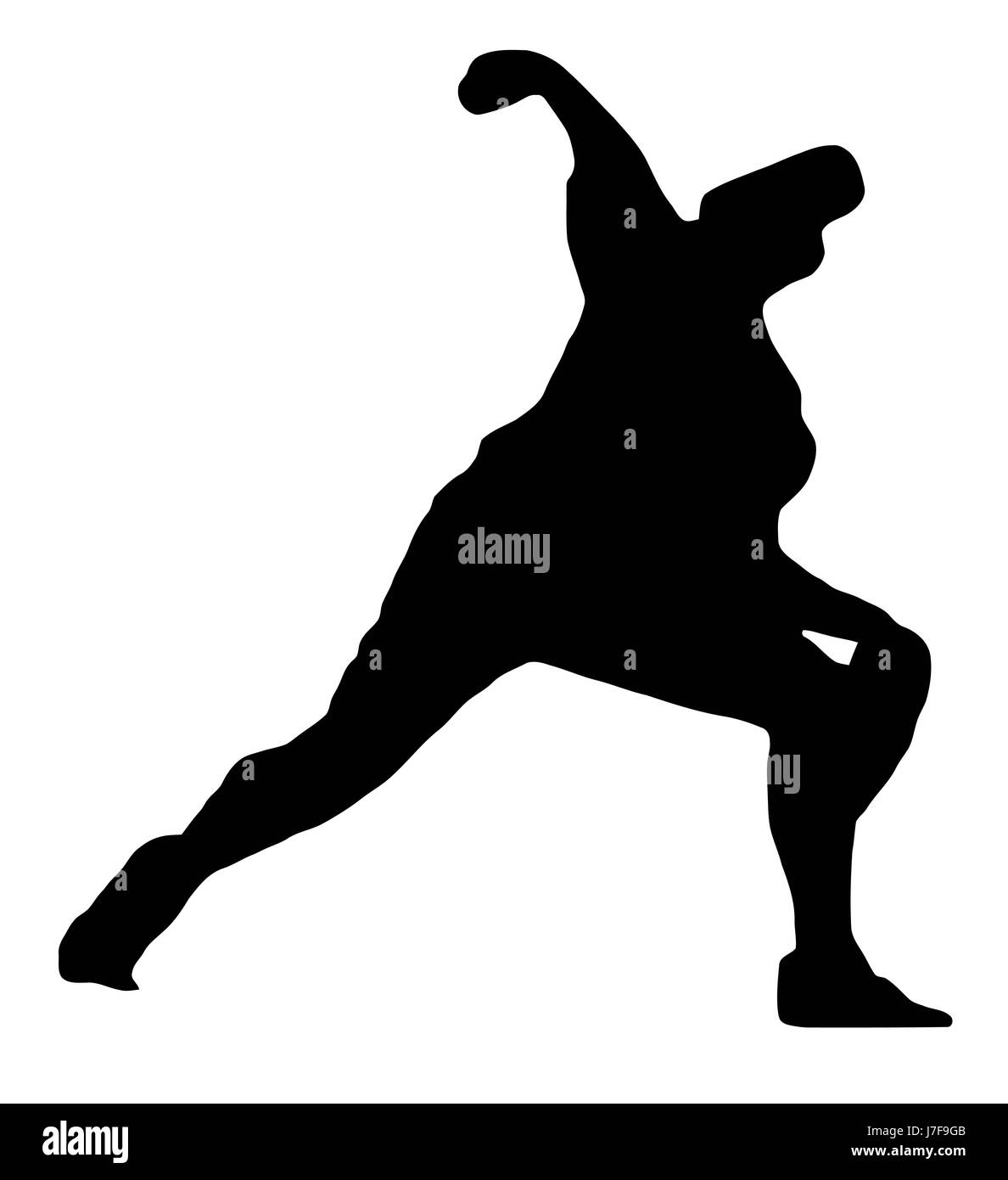 Deportes deporte silueta throw lanzador de béisbol deporte arte perfil de  tono Fotografía de stock - Alamy