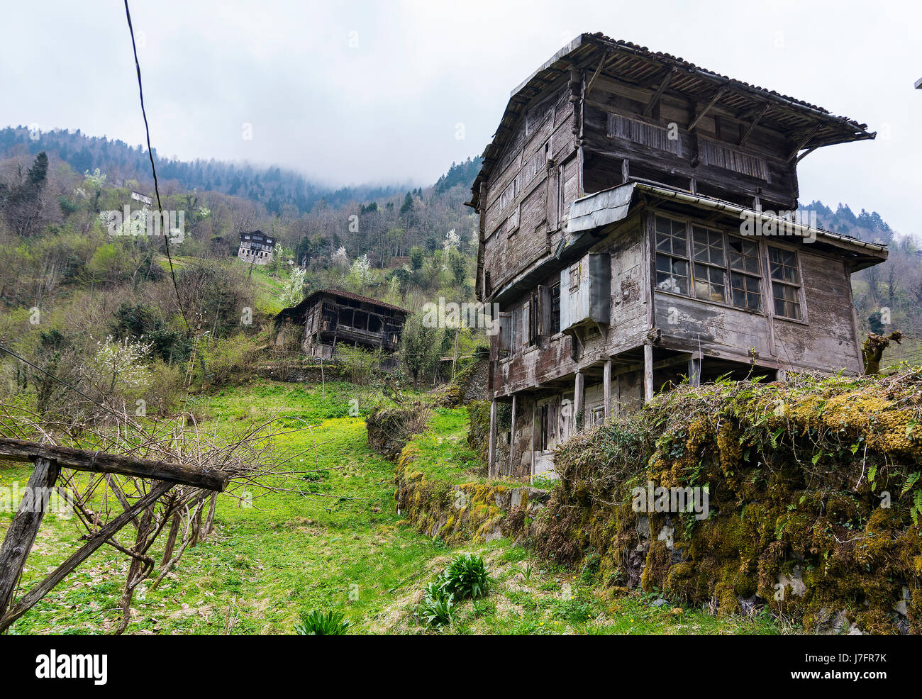 Highland casas en el mar negro Foto de stock