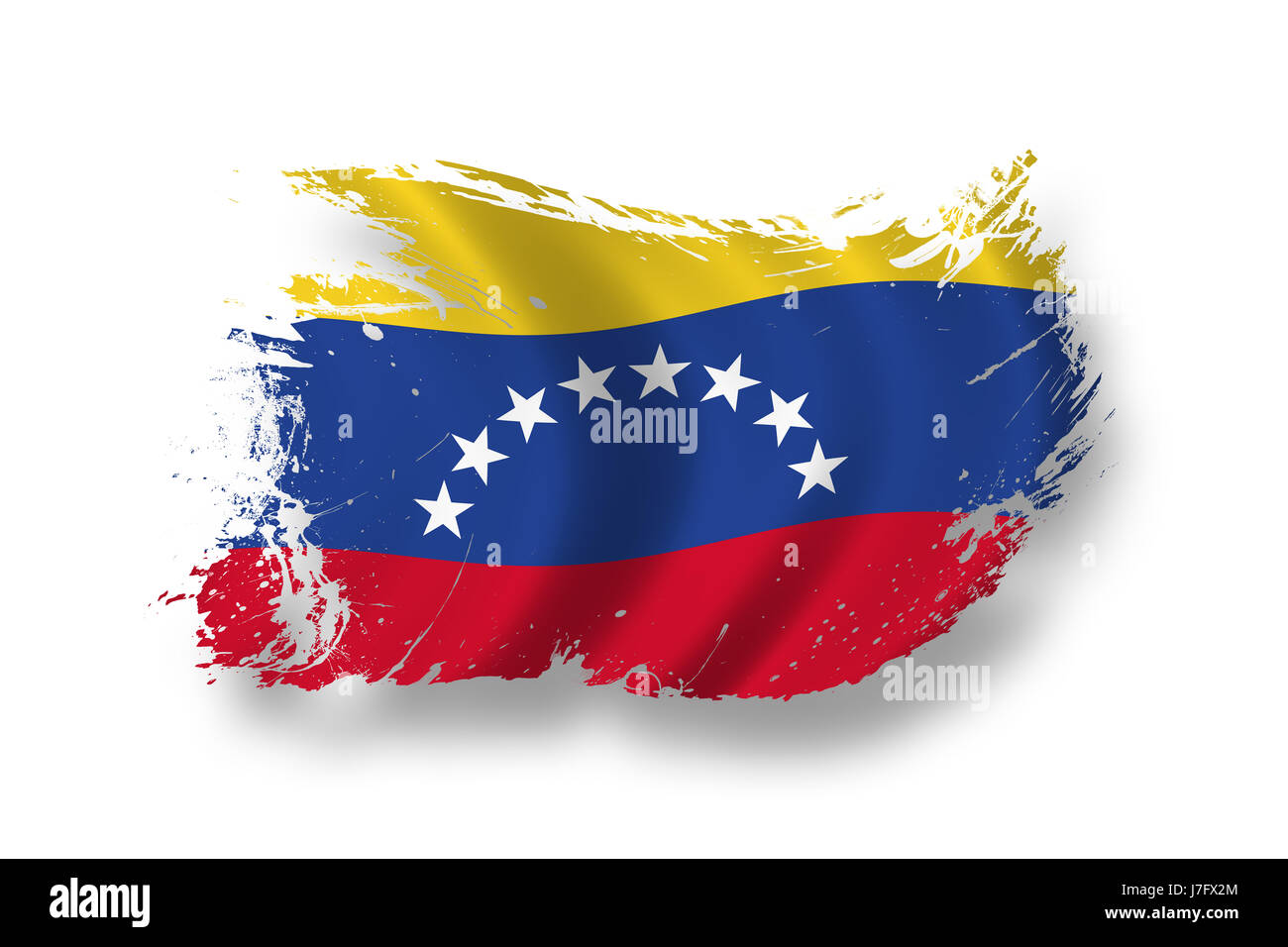 Bandera La bandera nacional de Venezuela Venezuela golpe pictograma símbolo nacional Foto de stock