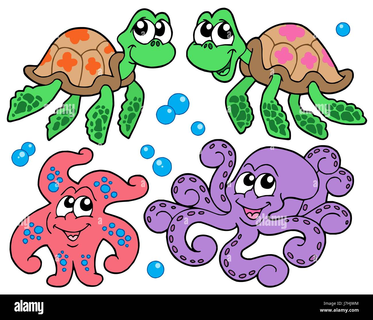 Color color de dibujos animados colección animal animales acuáticos risas reir reir Fotografía de stock - Alamy Color color de dibujos animados colección animal animales acuáticos risas reir reir Fotografía de stock - Alamy