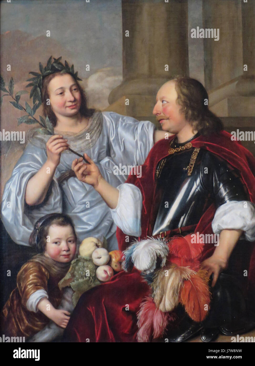 Alegórico "Retrato de familia" por Jan de Bray, a finales de 1660, la Ermita Foto de stock