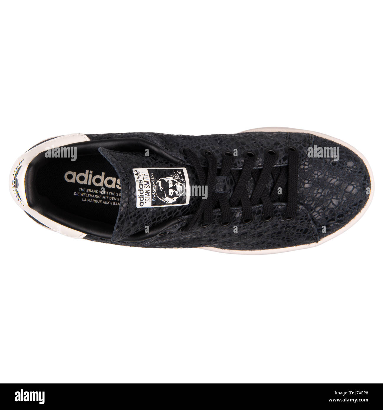 Adidas Stan Smith W Mujer Sneakers Negro - S77344 Fotografía de stock -