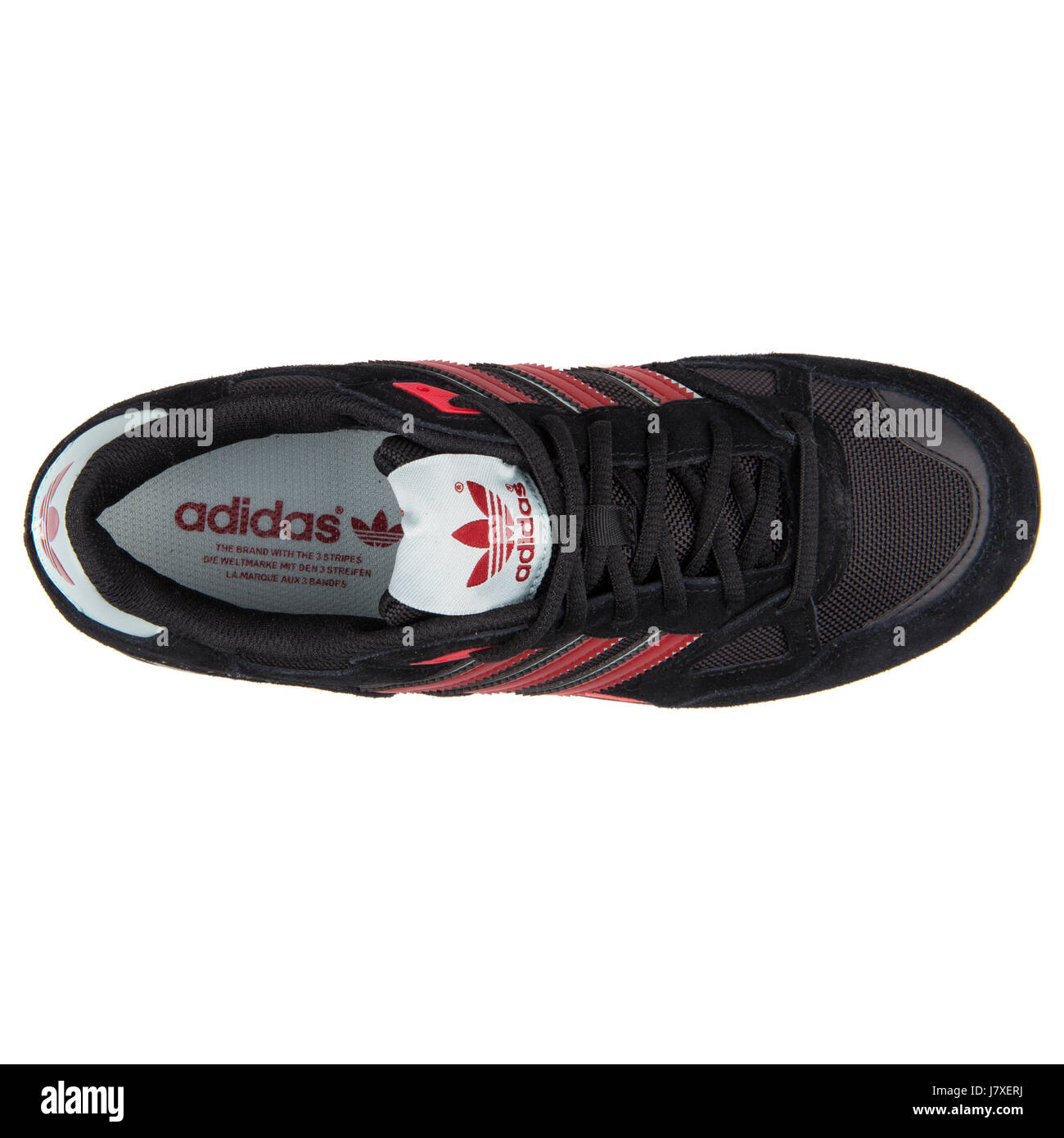 Adidas ZX 750 Hombres Negro zapatillas rojas B24856 Fotografía de stock -