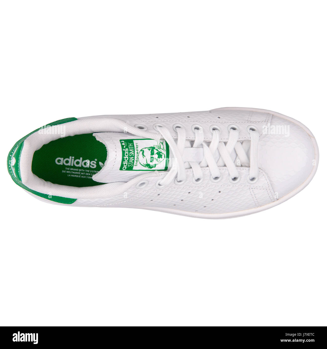 Adidas Stan Smith W Mujer blanca y verde con Sneakers - B35443 Fotografía  de stock - Alamy