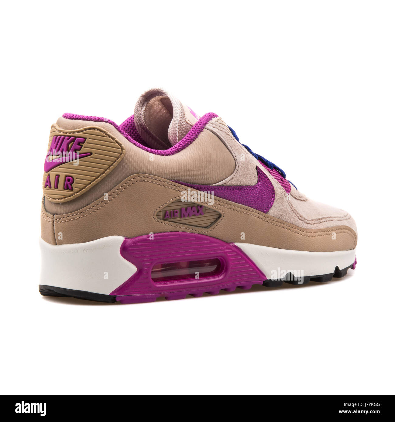 Nike Air Max 90 WMNS LTHR Cuero mujer ejecutando desierto/Purple-Khaki  Sneakers - 768887-200 Fotografía de stock - Alamy