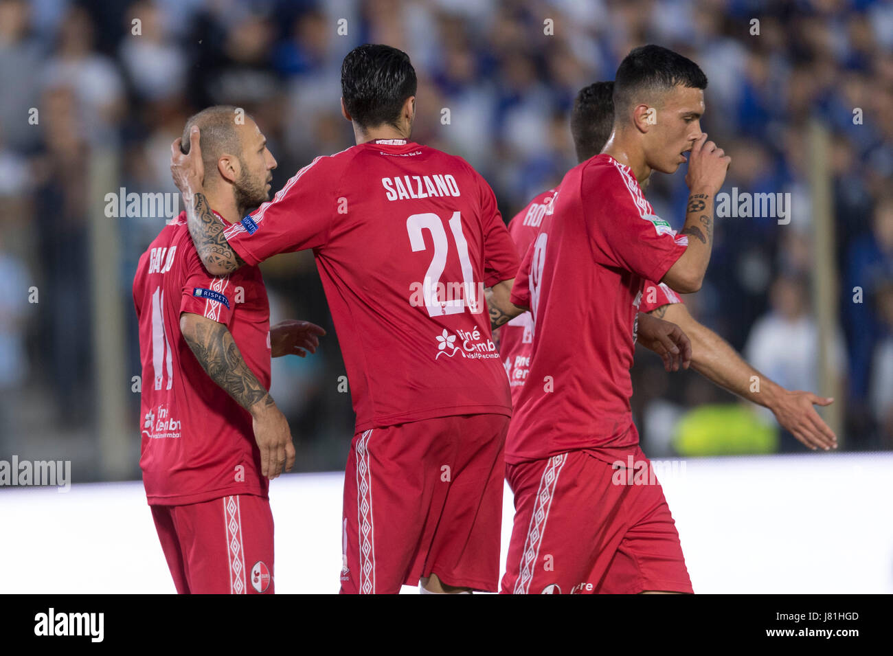 De Ferrara, Italia. El 18 de mayo, 2017. Serie B Trofeo Football/Soccer :  Italiano 'Serie B' coincidencia entre SPAL 2-1 FC Bari en el Stadio Paolo  Mazza en Ferrara, Italia . Crédito