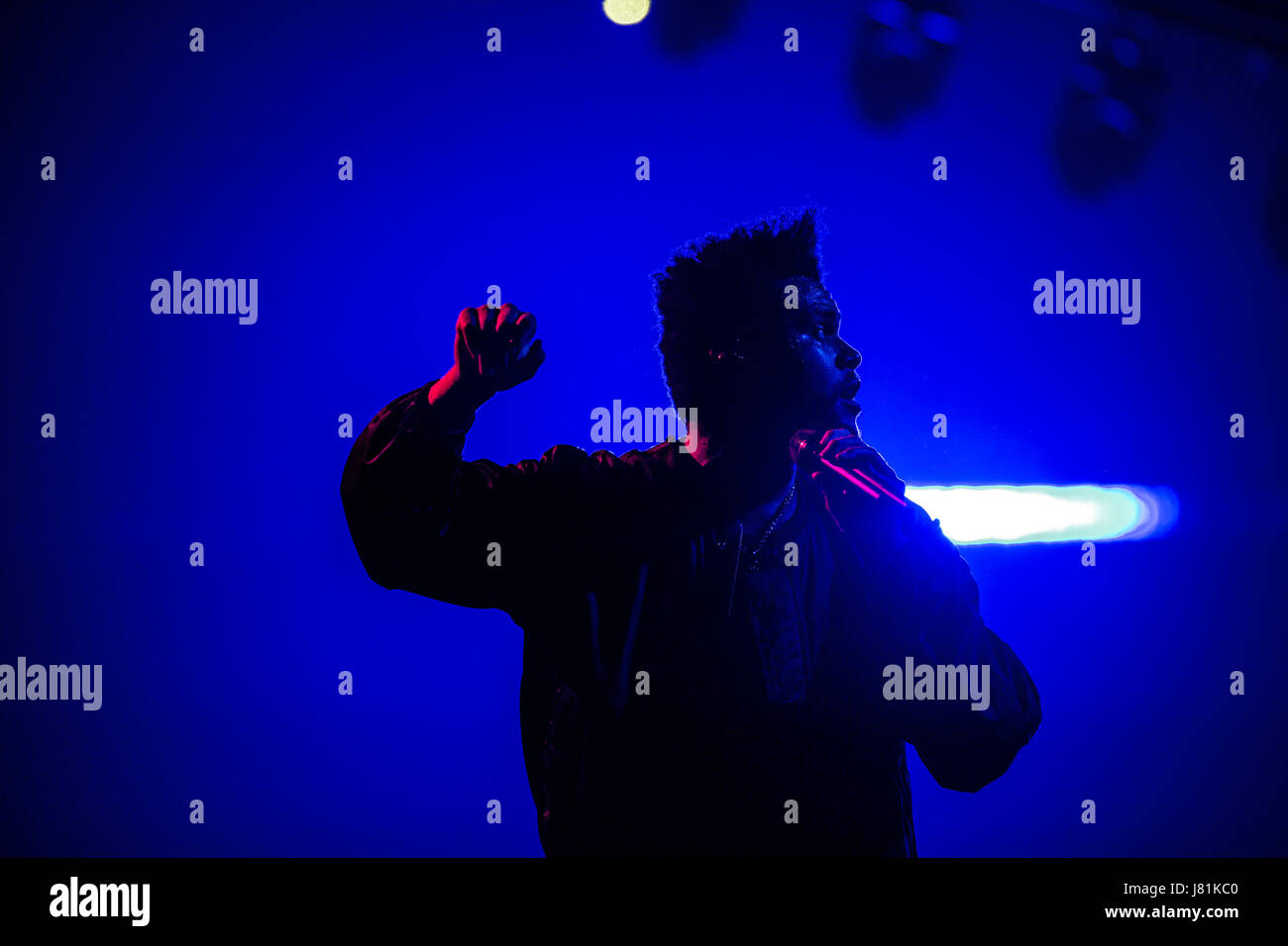 Toronto, Canadá. El 26 de mayo, 2017. La Weeknd juega a una muchedumbre natal vendió en el Air Canada Centre en su Starboy: la leyenda de la caída Tour. Crédito: Bobby Singh/Alamy Live News. Foto de stock