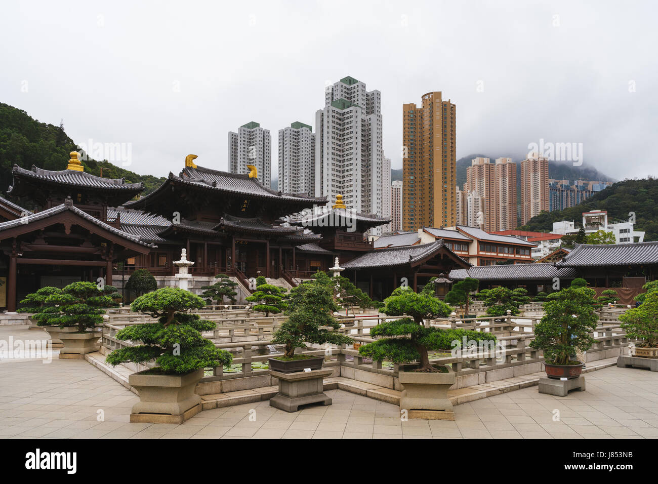 Chi Lin Nunnery en Hong Kong Foto de stock