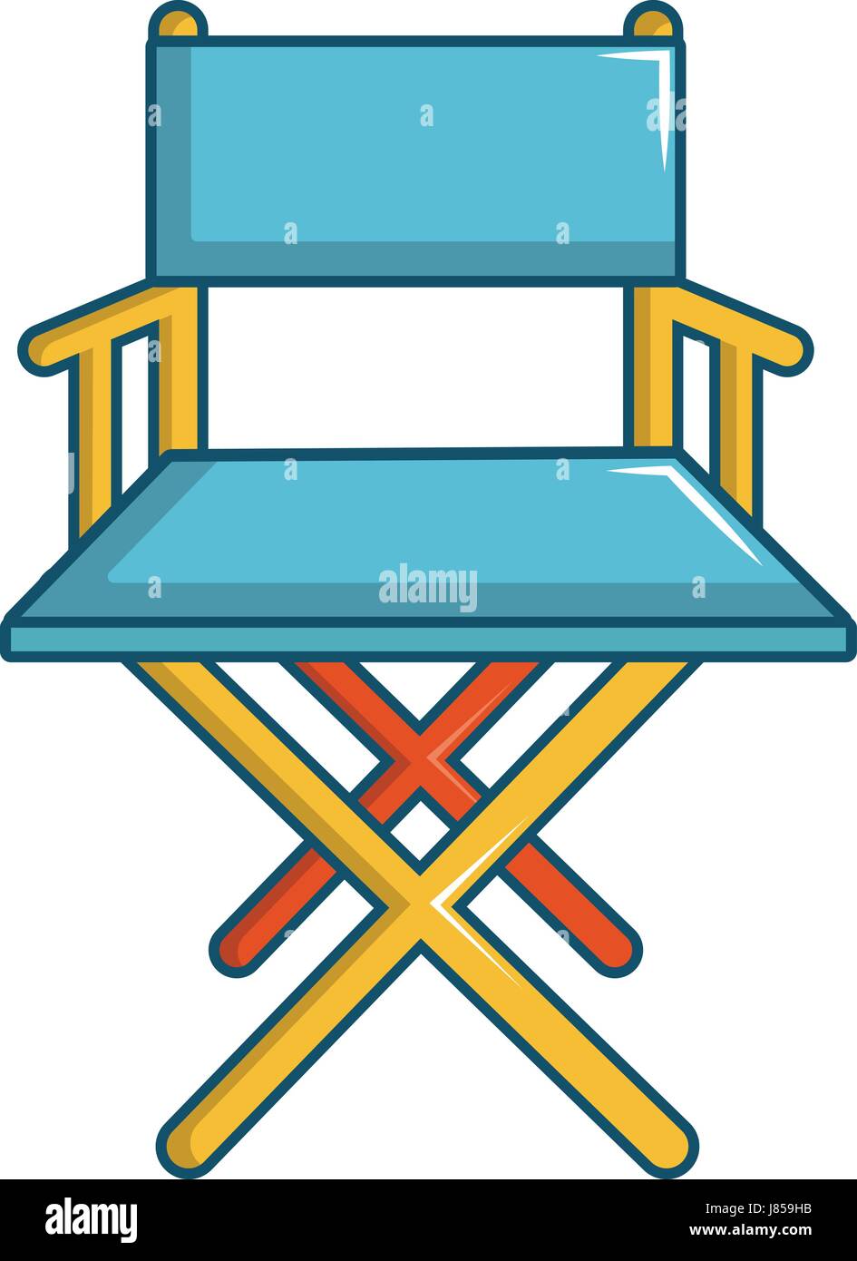 Silla de director de cine, icono de estilo de dibujos animados Imagen  Vector de stock - Alamy