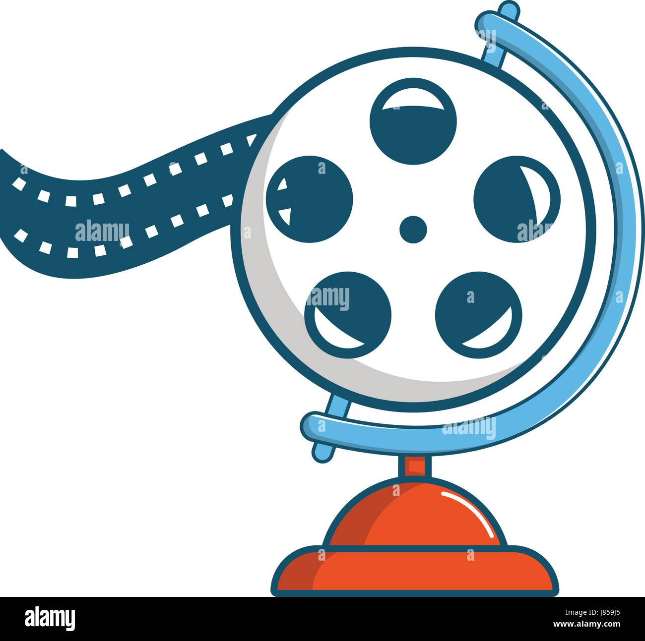 Icono de carrete de película, estilo de dibujos animados Imagen Vector de  stock - Alamy