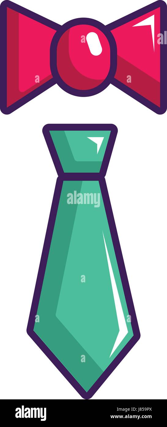 La corbata y pajarita, icono de estilo de dibujos animados Imagen Vector de  stock - Alamy