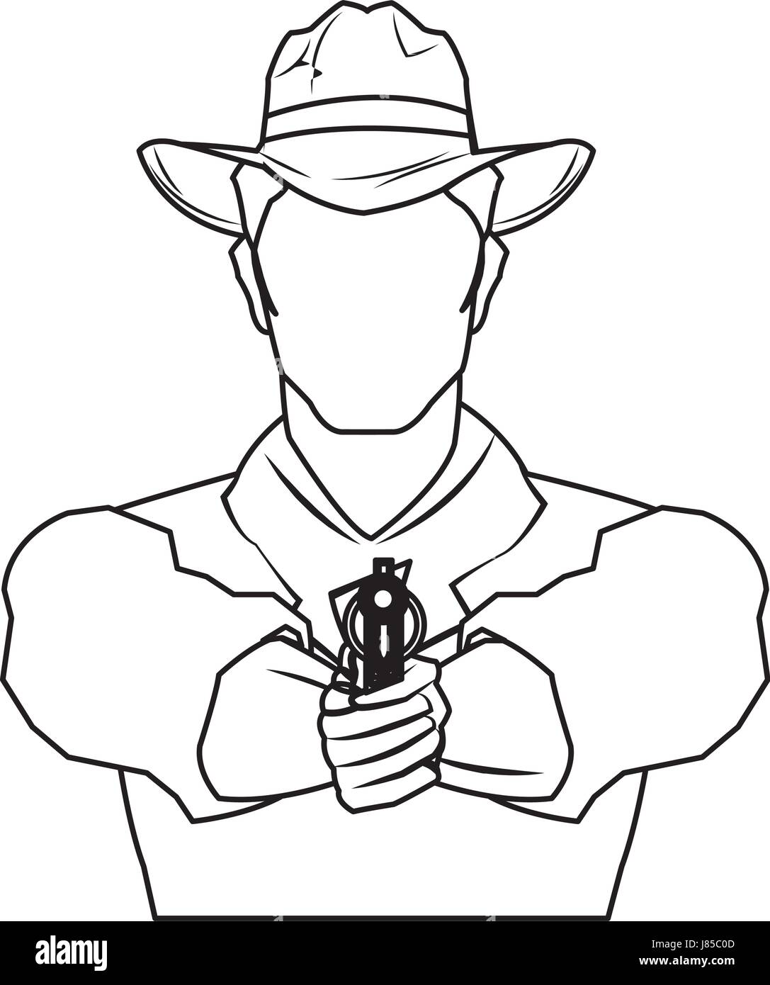 Cowboy personaje de caricatura, el hombre occidental moderno hurdlers  ganado en el tradicional traje vaquero Imagen Vector de stock - Alamy