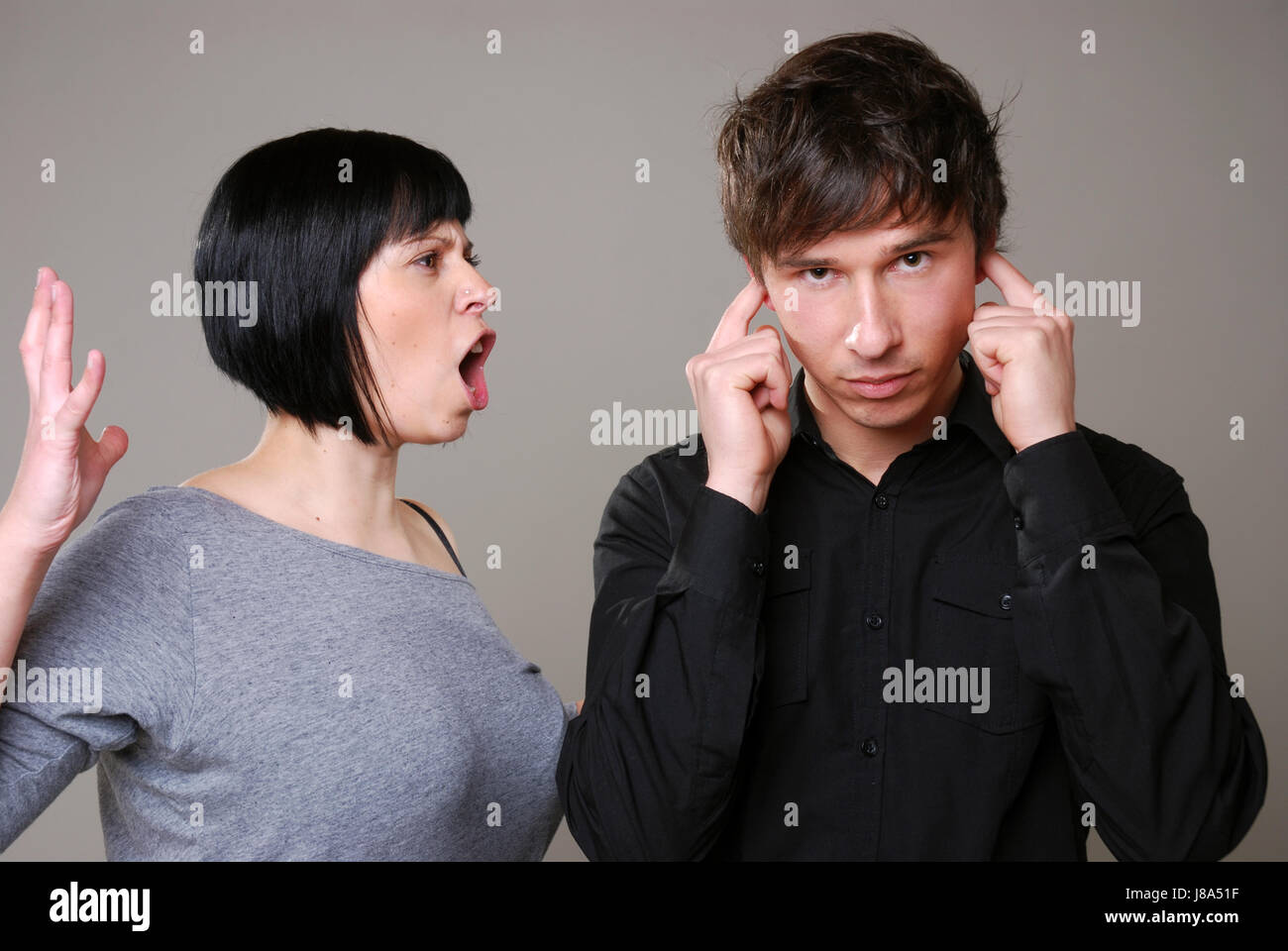 Conflicto, argumentan, el problema, el amor, en el amor, se enamoró, estrés, pareja, pareja, Foto de stock