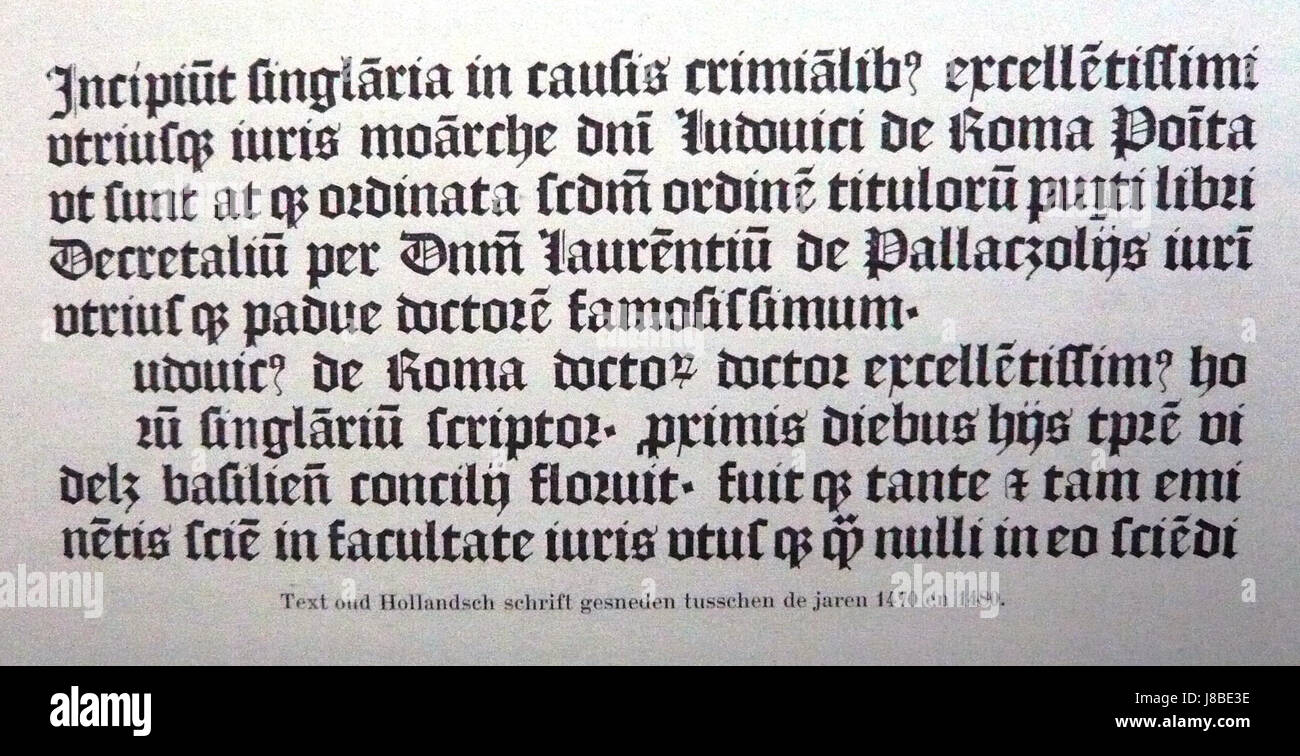 Enschede holandés letras góticas 1470 1480 Fotografía de stock - Alamy